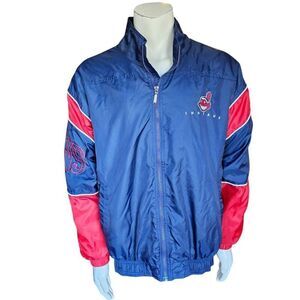 Starter Genuine Merchandise Cleveland Indians windbreaker lined mens size XL
